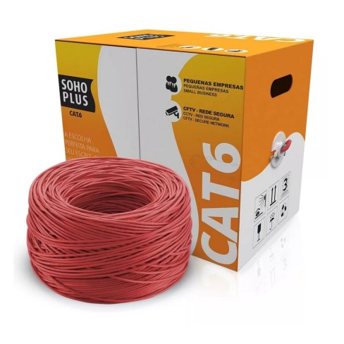 CABO UTP FURUKAWA SOHOP. 24 X 4 CAT6 VERMELHO CMX C/305 METROS