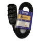 EXTENSAO CORFIO 2P+T PP PRETO 3X0,75 10A 5 METROS