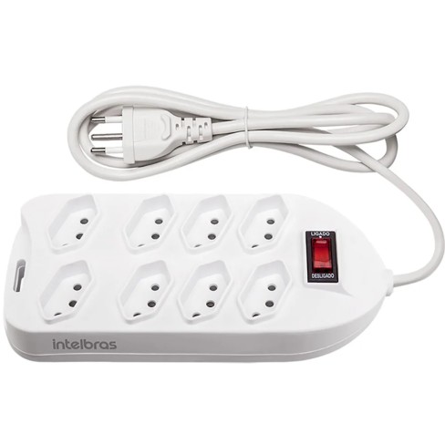 FILTRO DE LINHA INTELBRAS BRANCO 8 TOMADAS EPE1008