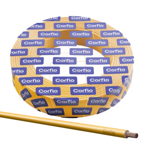 FIO / CABINHO FLEXIVEL 0,50MM 750V AMARELO CORFIO C/200 METROS