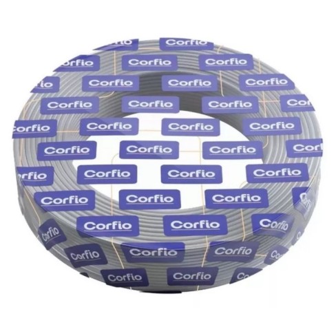 FIO / CABINHO FLEXIVEL 0,50MM 750V CINZA CORFIO C/ 200 METROS