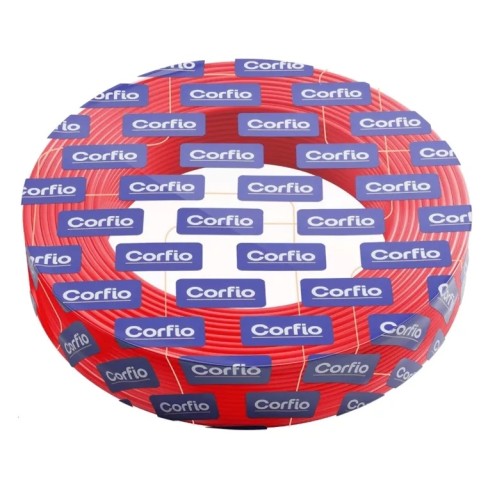 FIO / CABINHO FLEXIVEL 0,50MM 750V VERMELHO CORFIO C/ 200 METROS