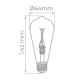LAMPADA LED FILAMENTO TASCHIBRA ST64 4W 100/240V LAMPADA LED FILAMENTO TASCHIBRA ST64 4W 100/240V