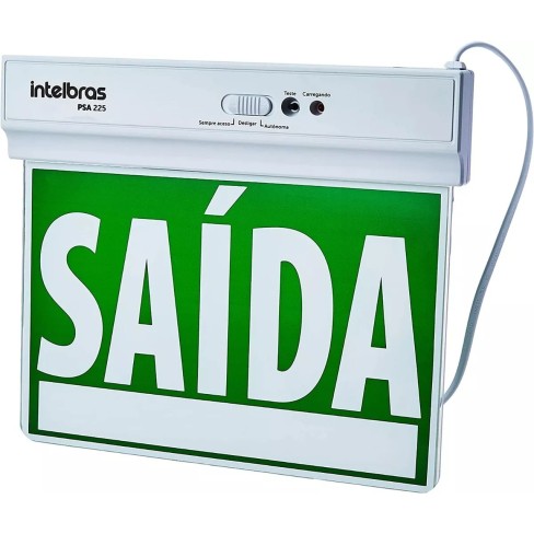 Placa Sinalização Led Saida Psa225 Dupla Face Intelbras