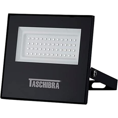 REFLETOR TASCHIBRA 50W LED PRETO BIVOLT 6500K