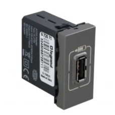 Tomada Carregador USB 750mA Magnésio Arteor Legrand 572571B