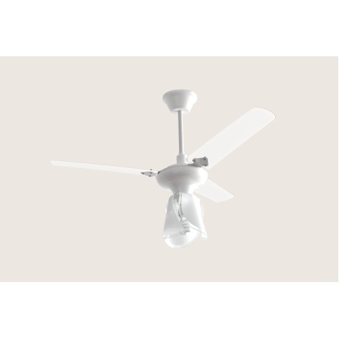 VENTILADOR DE TETO TRON LESTIA BRANCO 3 PAS C/ LUSTRE 220V
