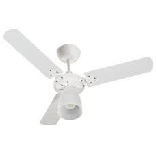 VENTILADOR DE TETO TRON MARBELA BRANCO 3 PAS C/ LUSTRE 220V