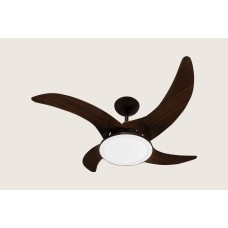 VENTILADOR DE TETO TRON MAREIRO LED MARROM CAFE 4 PAS 130W 220V