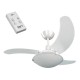 VENTILADOR TRON AURA BRANCO 3 PAS C/LUSTRE C/CONTROLE REMOTO 220V